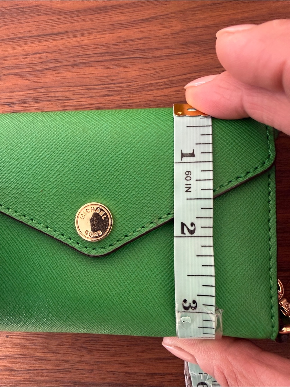 Michael Kors Jet Set Saffiano Leather Smartphone Wristlet - Emerald Green - Picture 12 of 12